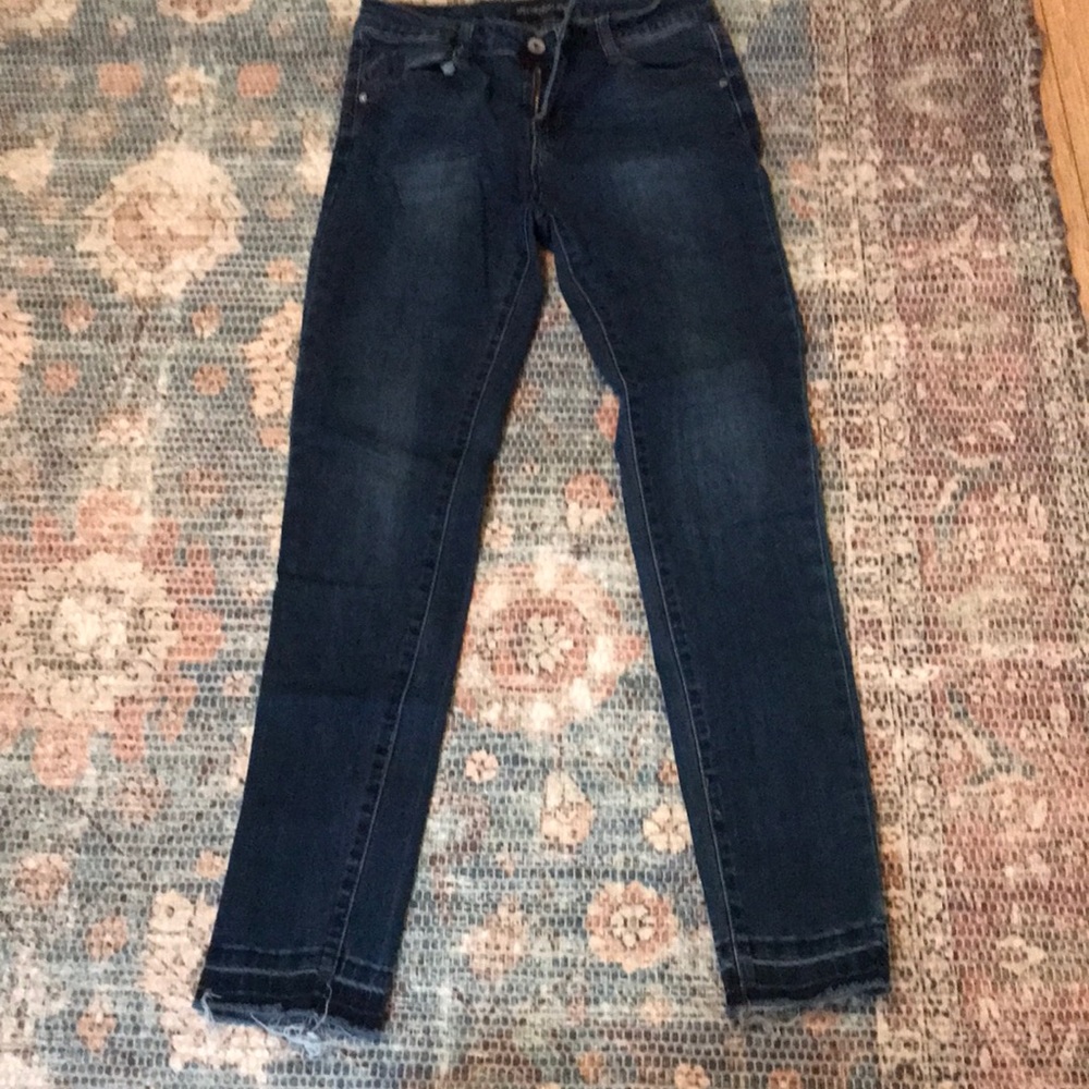 Raw hem jeans